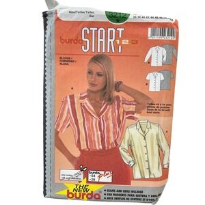 Burda Sewing Pattern 3212 Shirt Top Blouse Short Long Sleeve Size 10-28